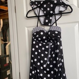 2 piece  tank and bottom swim suit.